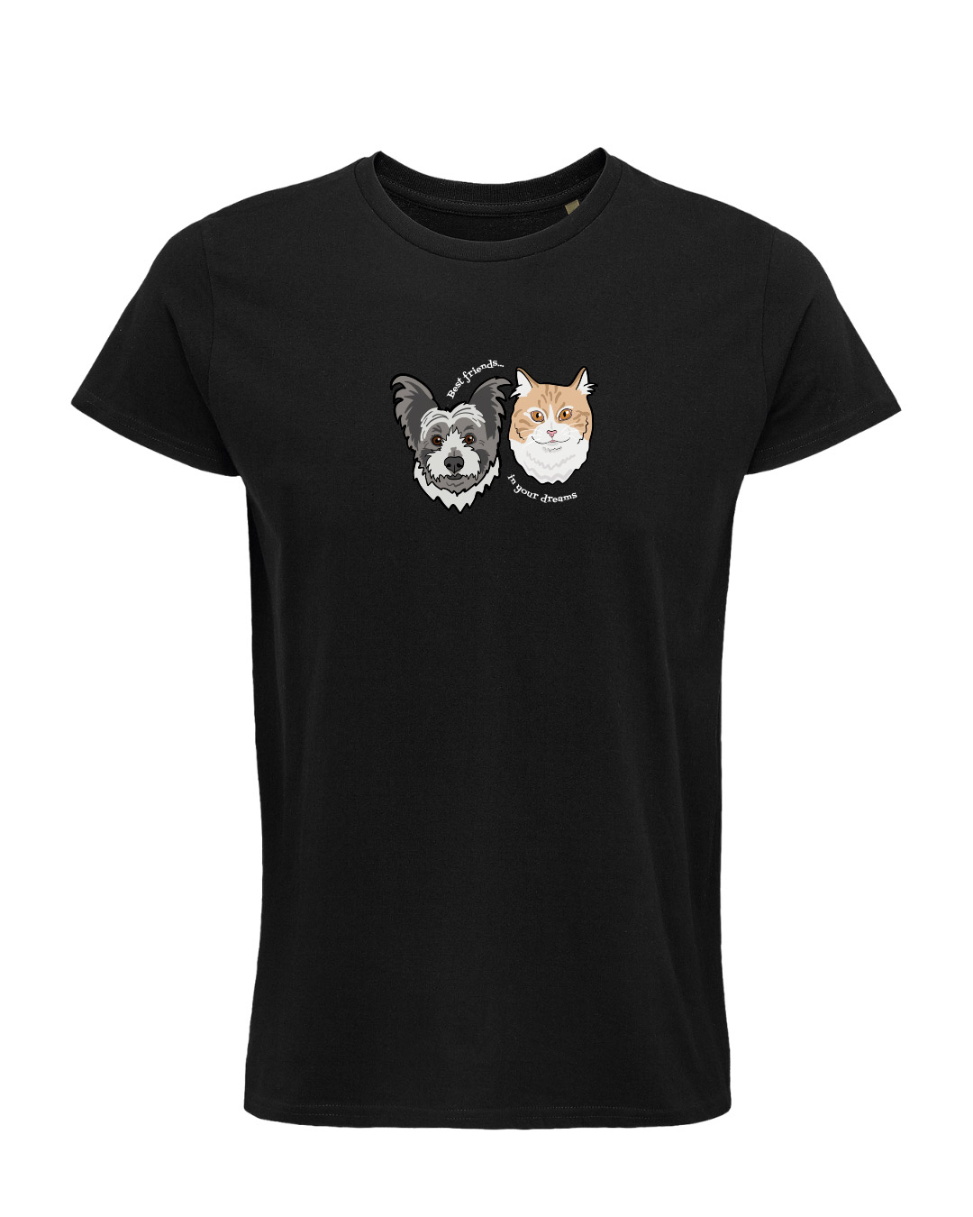 T-shirt-nera con personalizzazione