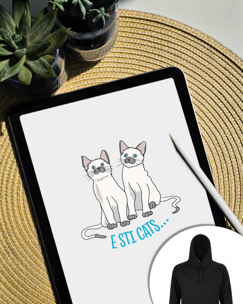 Grafica E sti cats con due gatti