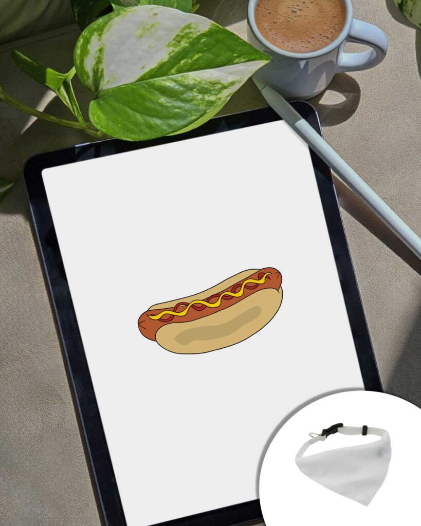 Grafica bandana Hot dog- disegno Hot dog