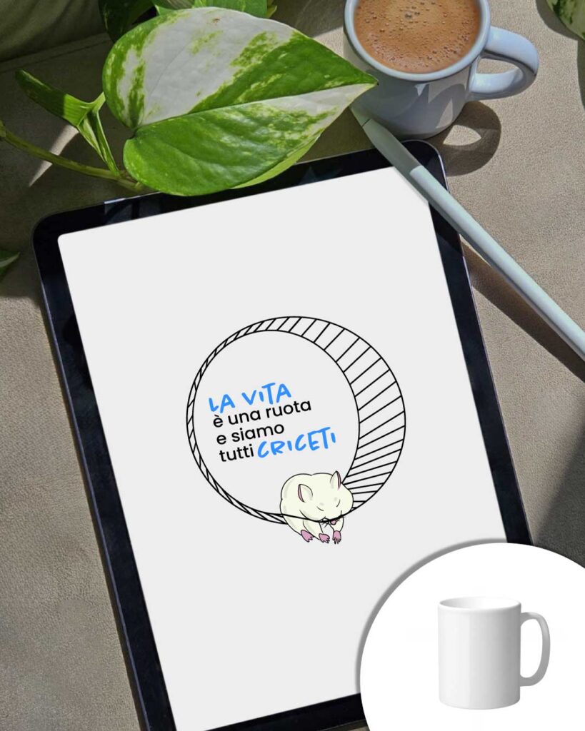 Life is a wheel - sleeping hamster on wheel