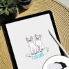 Grafica E sti cats: coppia di gatti