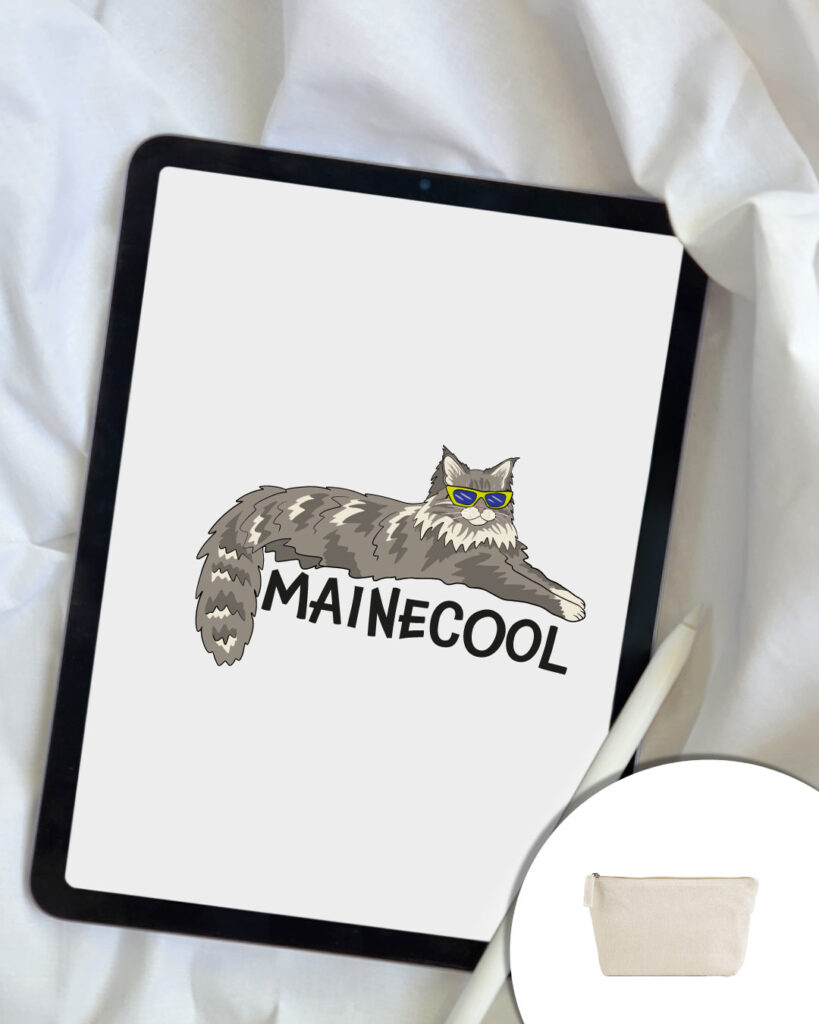 Grafica Mainecool - grafica gatto maine coon con occhiali da sole