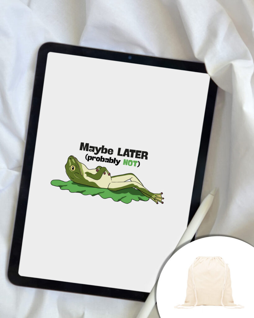 Grafica maybe later - rana sdraiata
