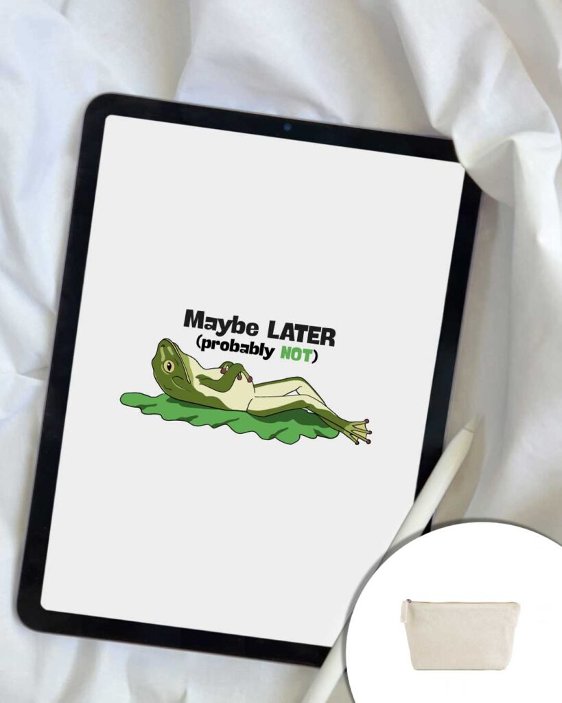 Grafica maybe later - rana sdraiata