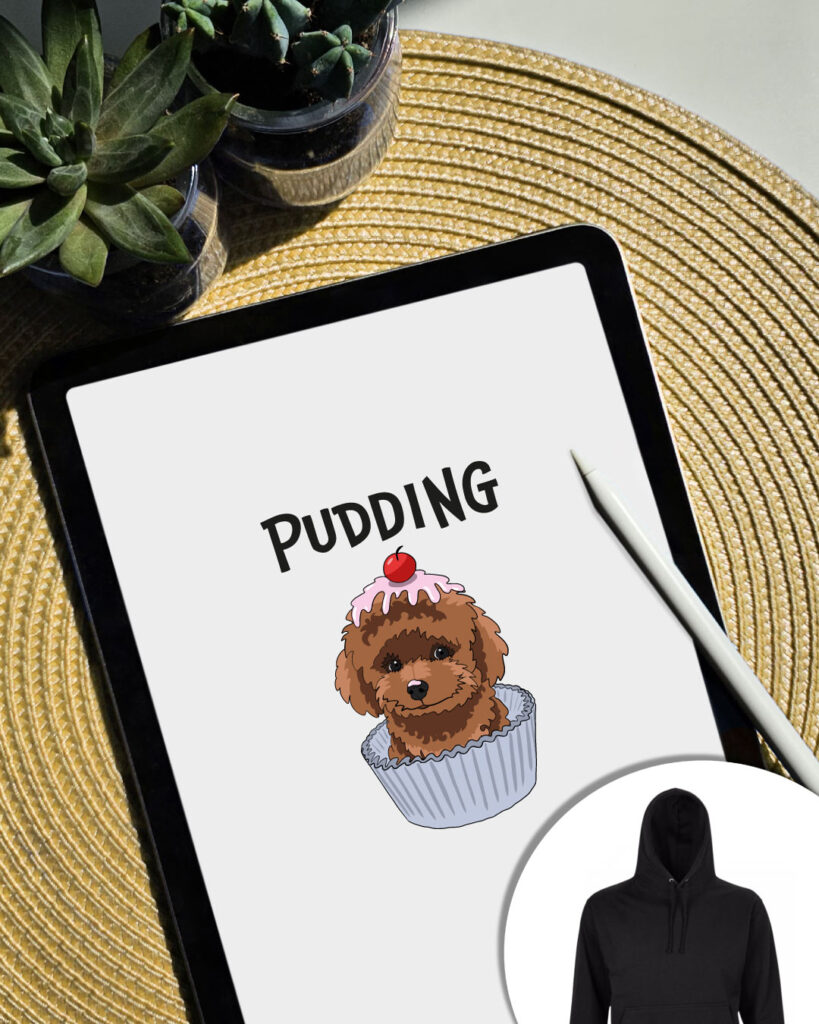 Grafica Pudding: un baroncino nel porta dolcetti