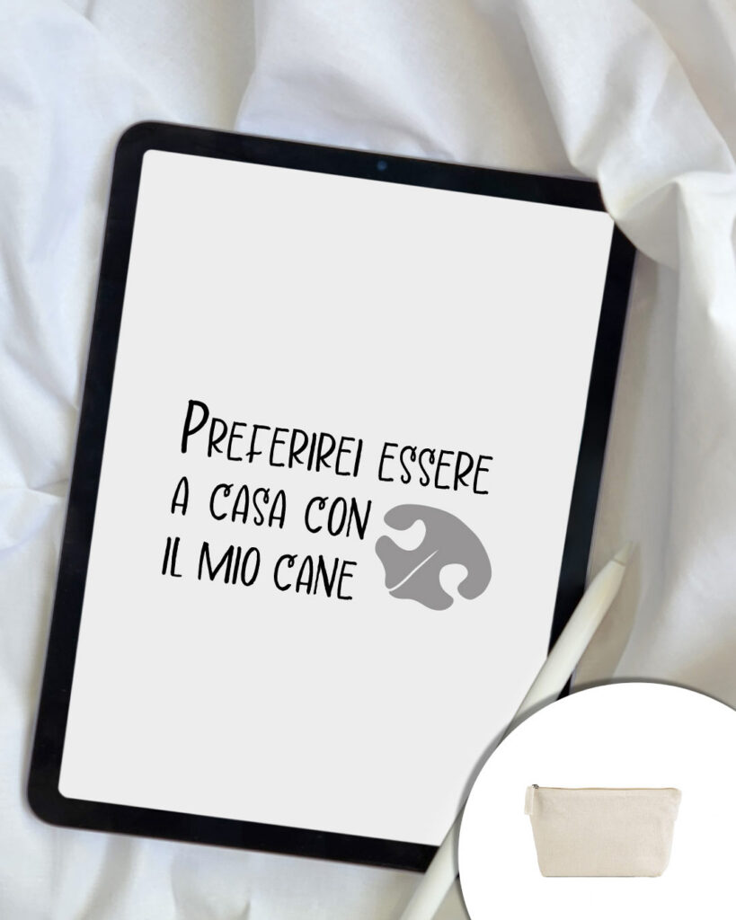 pochette Preferirei-essere-a-casa-con-il-mio-cane