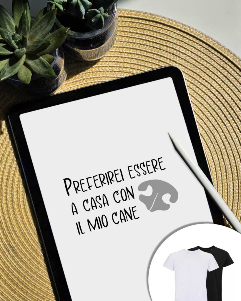 t-shirt Preferirei-essere-a-casa-con-il-mio-cane