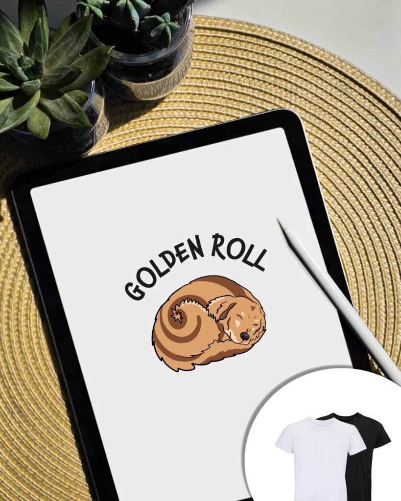 T-shirt Golden Roll