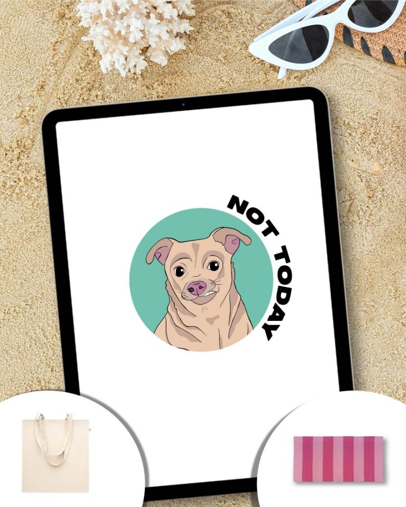 Telo mare e shopper not today